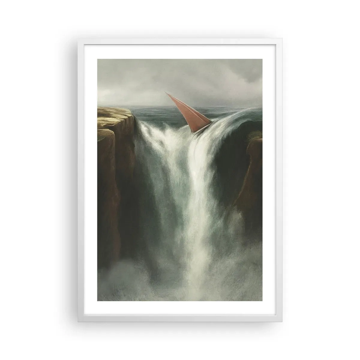 Plakat i hvid ramme - Livets advarsler - 50x70 cm