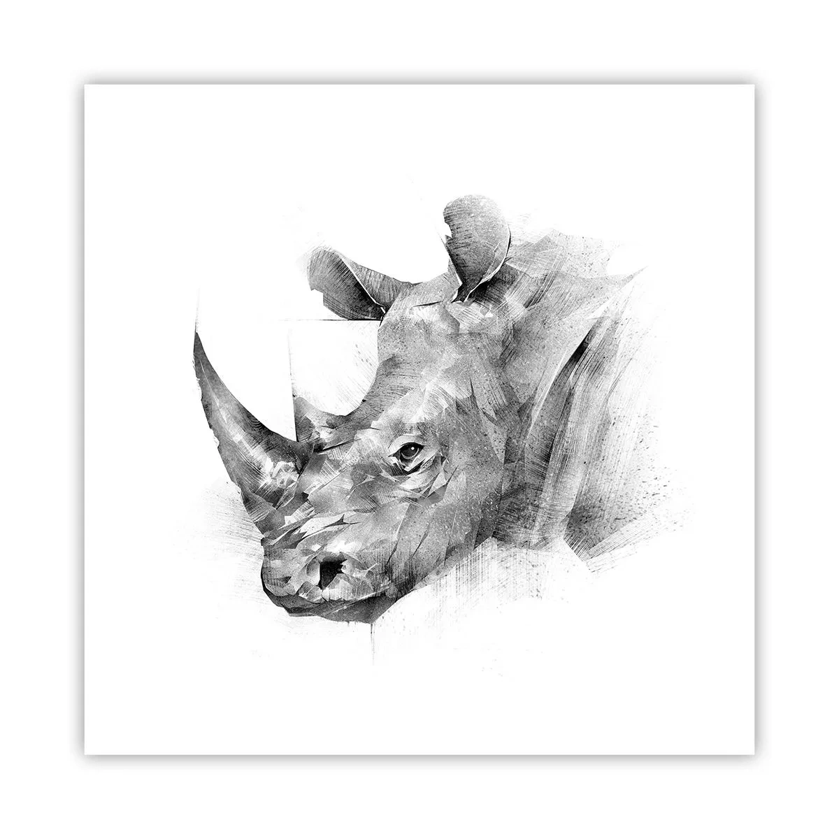 Plakat - Afrikansk portræt - 40x40 cm