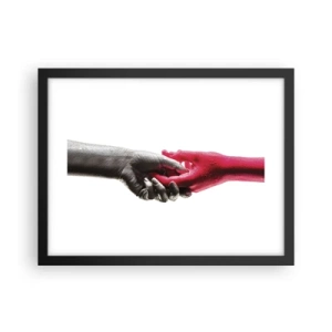 Plakat i sort ramme - Sammen, om end forskellige - 40x30 cm
