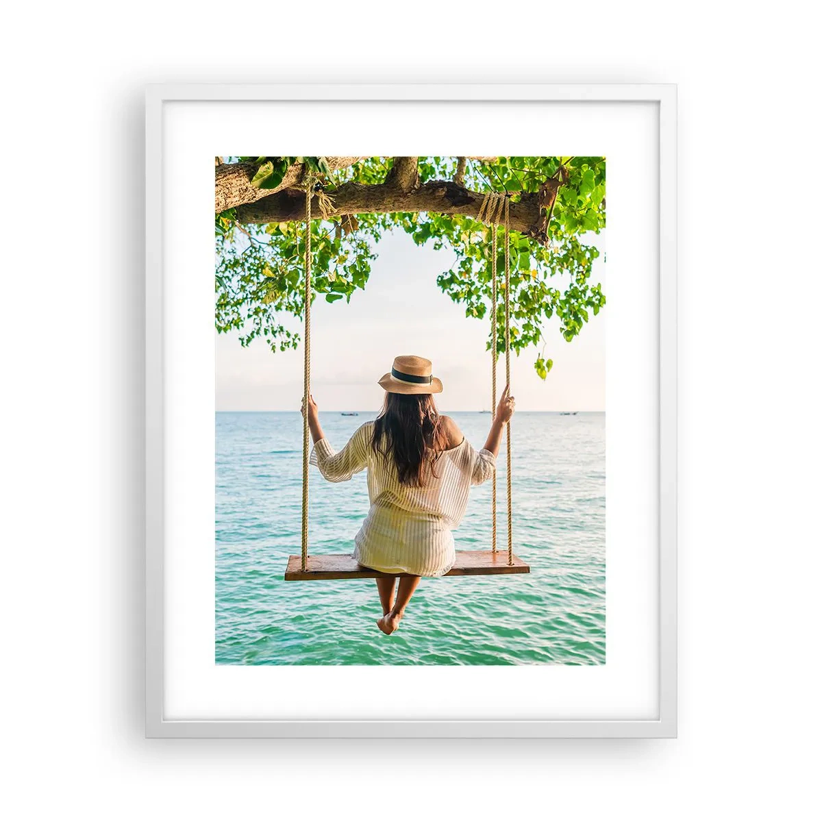 Plakat i hvid ramme - Livet er smukt - 40x50 cm