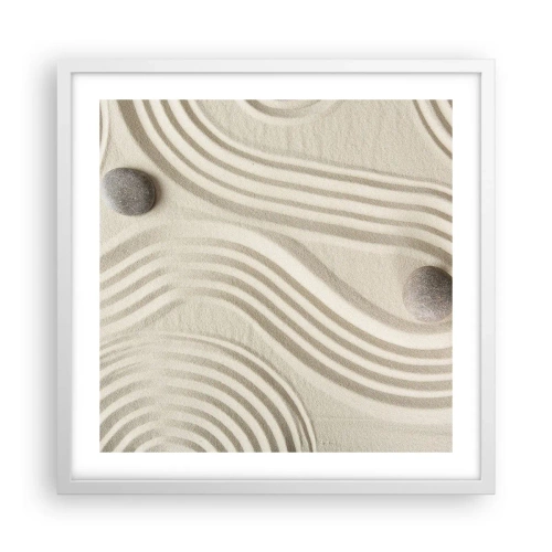 Plakat i hvid ramme - Et strejf af varme - 50x50 cm