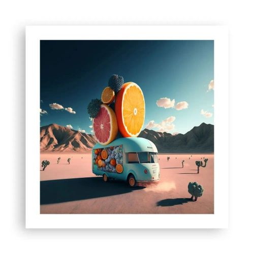 Plakat - En smag af ferie - 50x50 cm