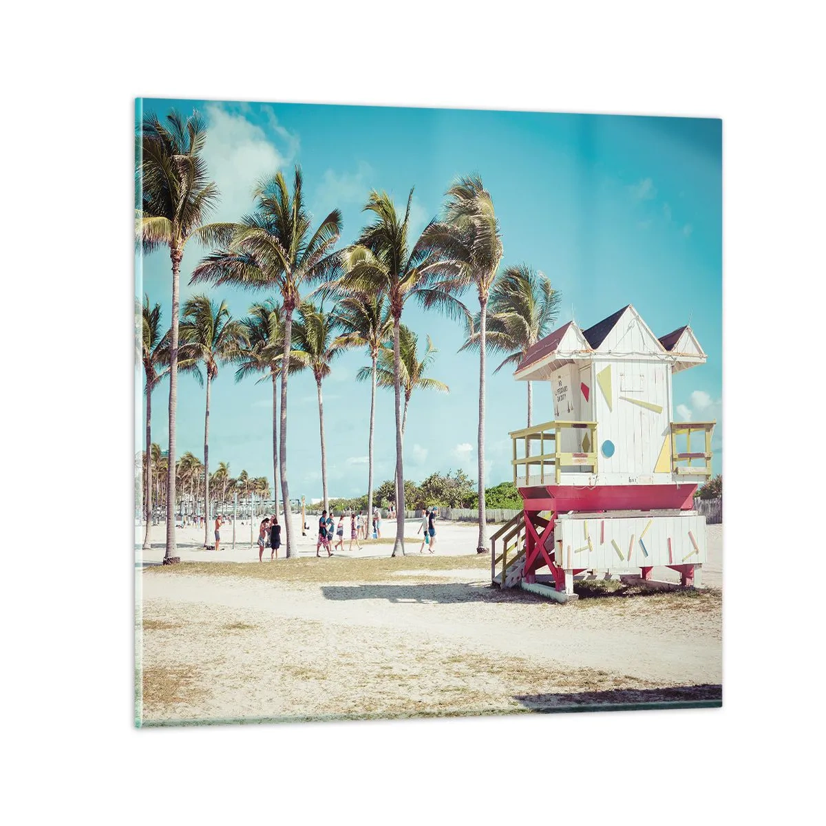 Billede på glas - En smuk dag foran dig - 40x40 cm