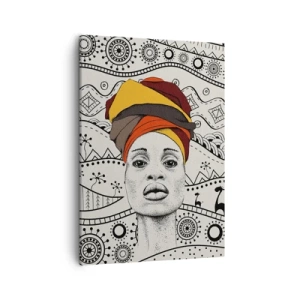 Lærredstryk - Billede på lærred - Afrikansk portræt - 50x70 cm