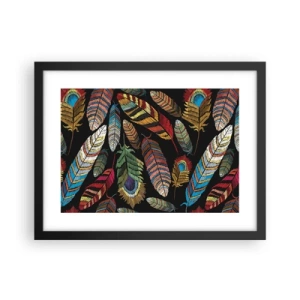 Plakat i sort ramme - Fuglekarneval - 40x30 cm