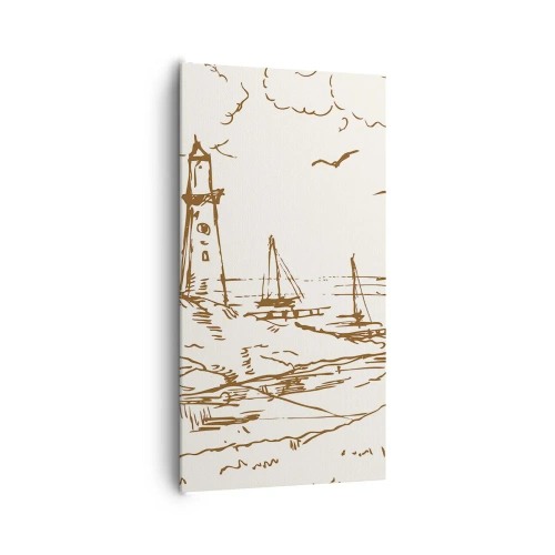 Lærredstryk - Billede på lærred - Oversigt over sommerminder - 65x120 cm