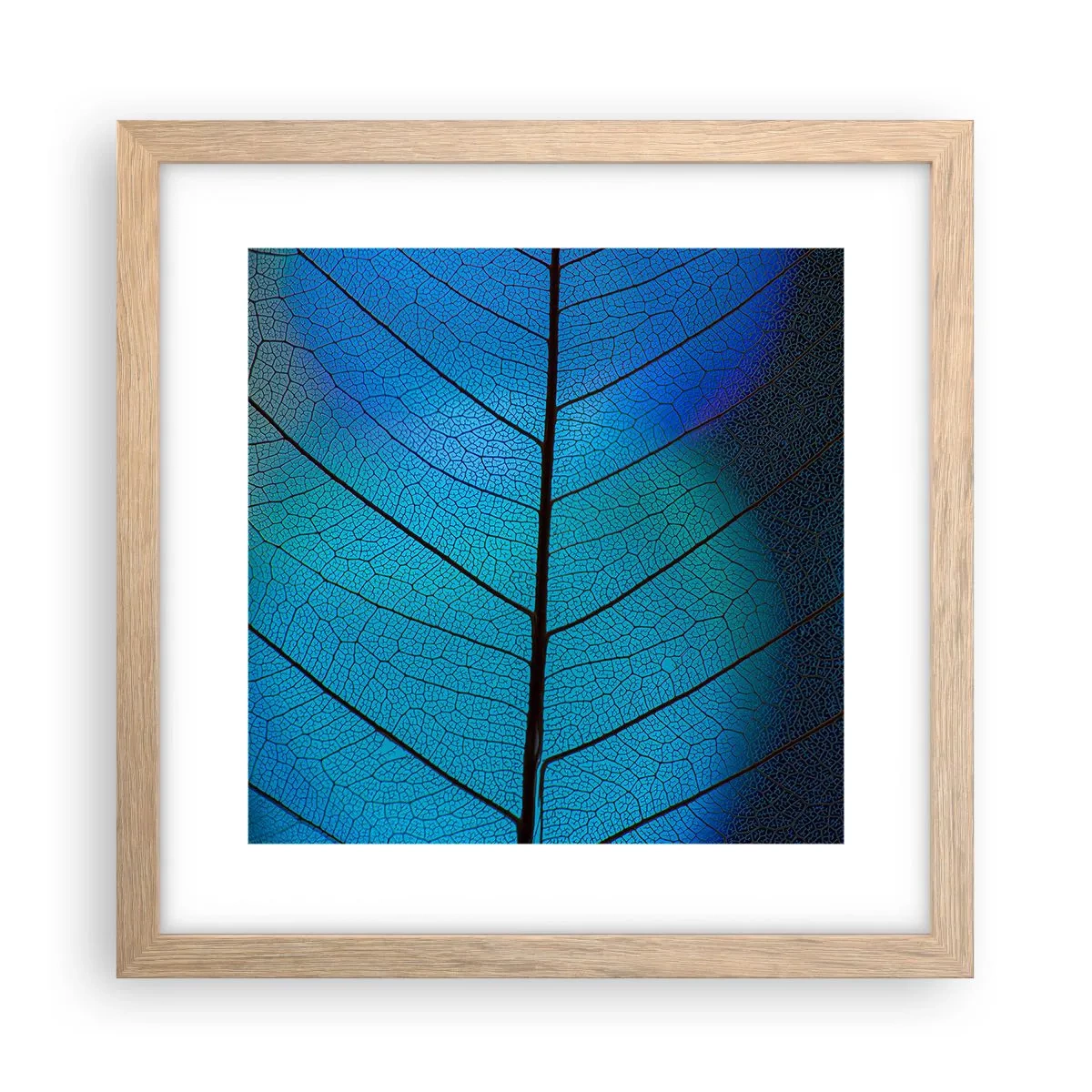 Plakat i ramme af lyst egetræ - Indviklet konstruktion - 30x30 cm