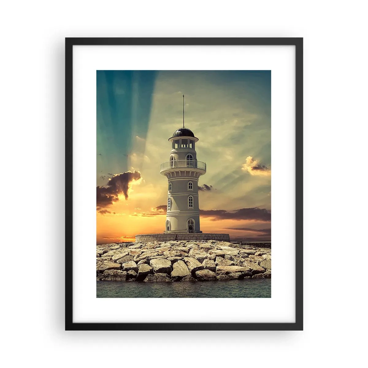 Plakat i sort ramme - Lys - Godhed - Skønhed - 40x50 cm