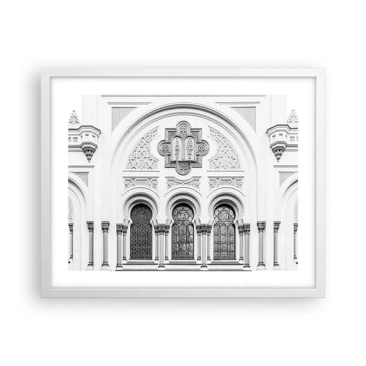 Plakat i hvid ramme - På grænsen mellem kulturer - 50x40 cm