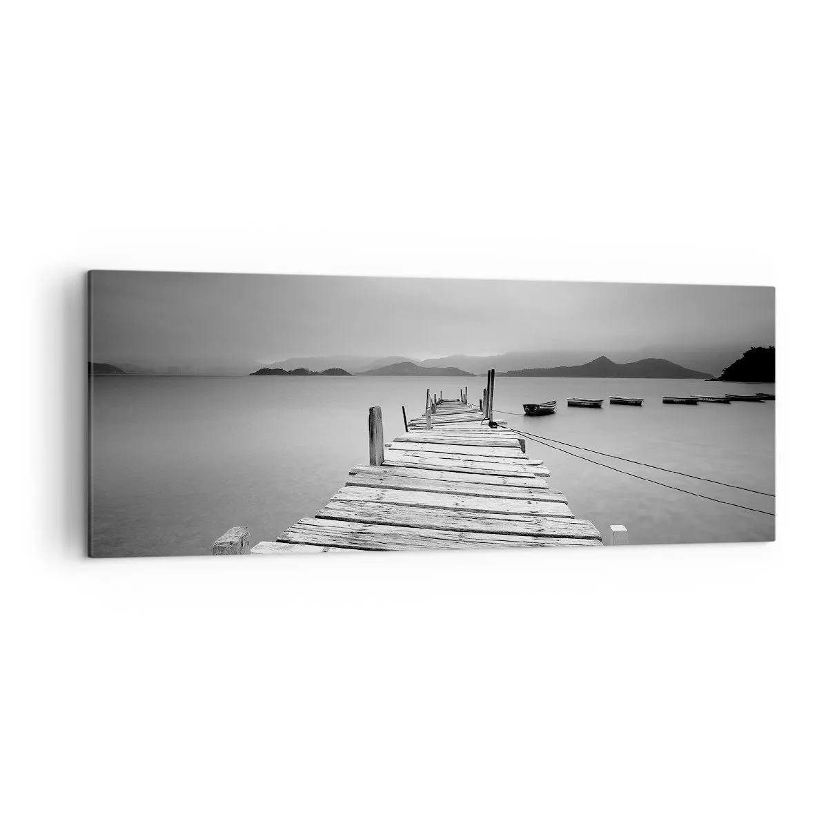 Lærredstryk - Billede på lærred - Ud over bjergene, hinsides havene - 140x50 cm