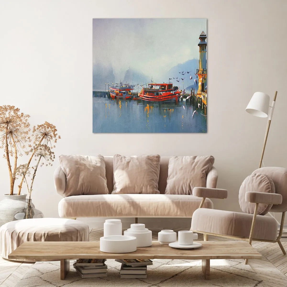 Lærredstryk - Billede på lærred - Ved verdens ende - 70x70 cm