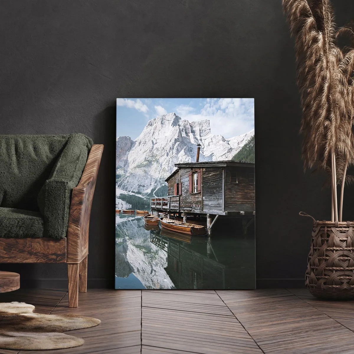 Lærredstryk - Billede på lærred - Krystalklar bjergmorgen - 50x70 cm