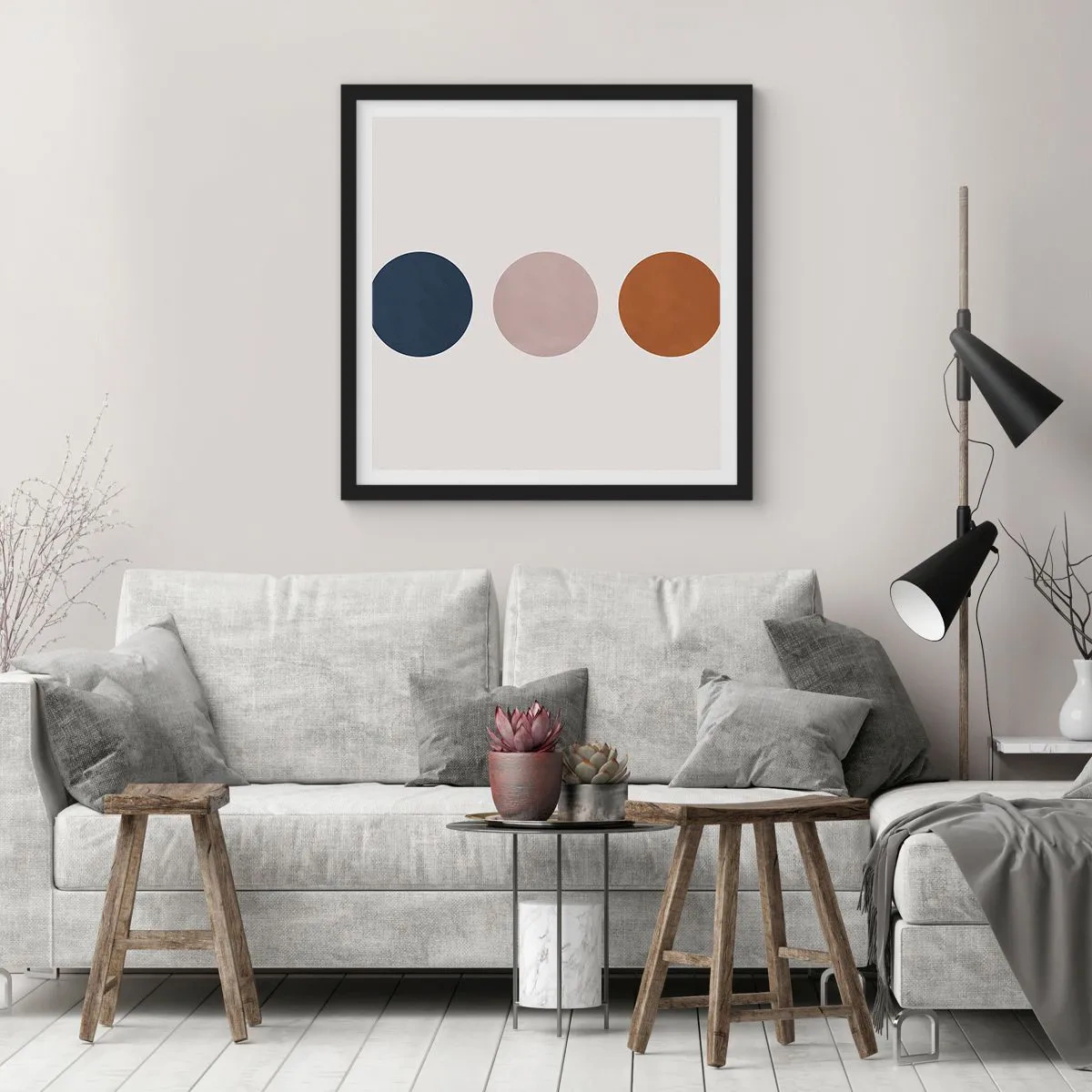 Plakat i sort ramme - Et symbol på perfektion - 50x50 cm