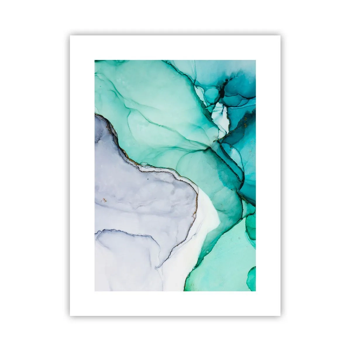 Plakat - Undersøgelse i turkis - 30x40 cm