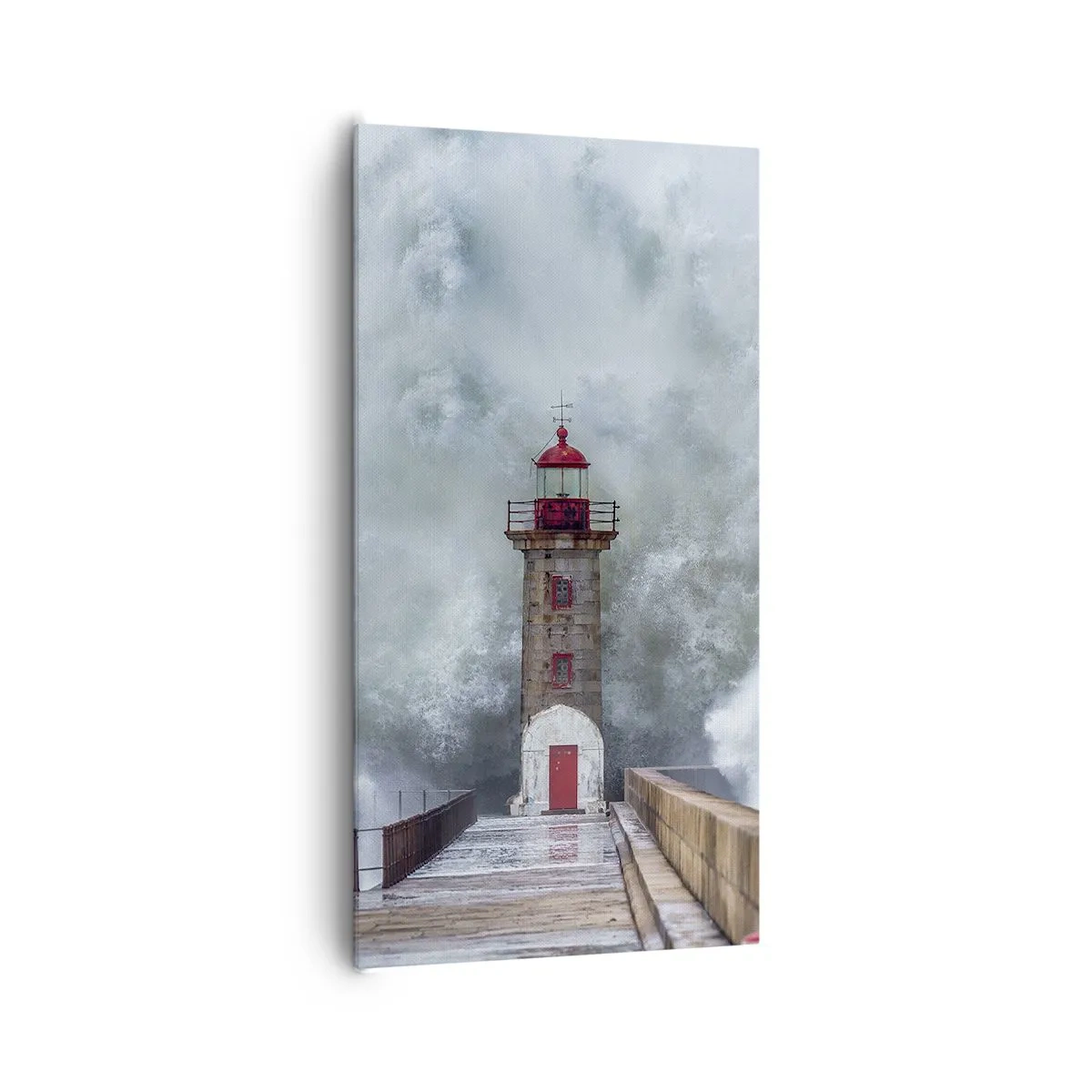 Lærredstryk - Billede på lærred - Vandets brusen, vindens susen, lyden af vinden - 65x120 cm