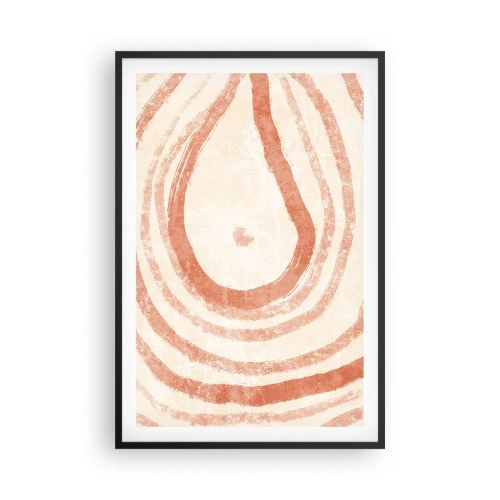 Plakat i sort ramme - Koralcirkler - komposition - 61x91 cm