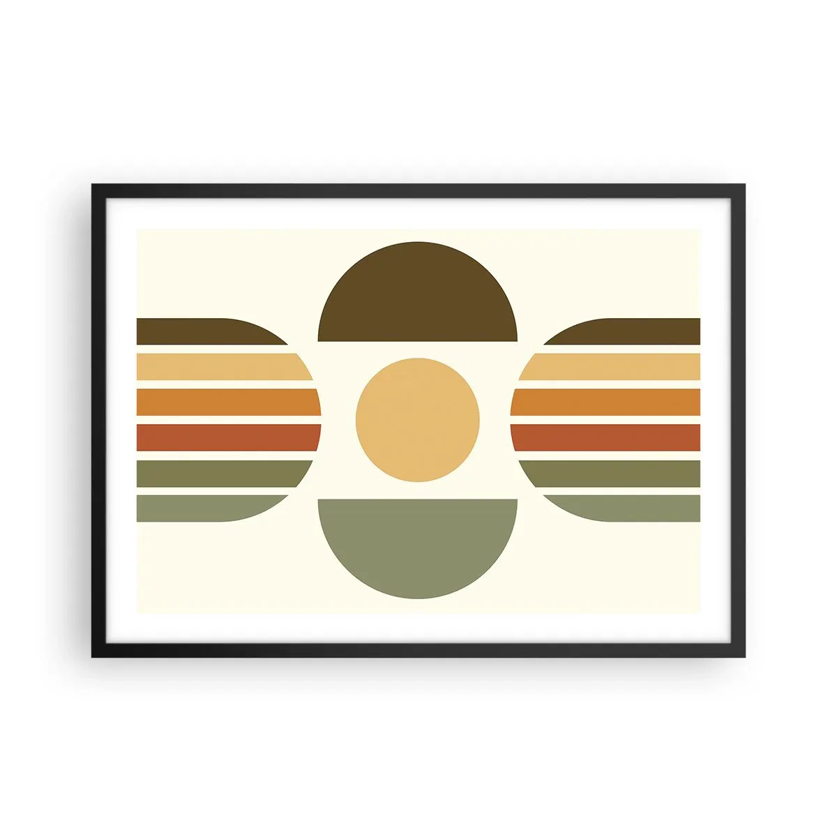 Plakat i sort ramme - I jordfarver - 70x50 cm