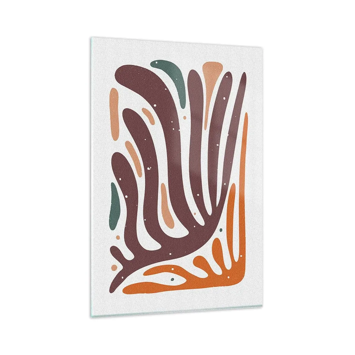 Billede på glas - Strålende organisk komposition - 80x120 cm