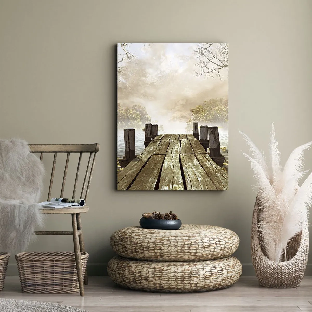 Lærredstryk - Billede på lærred - Efterårets blide tristhed - 50x70 cm