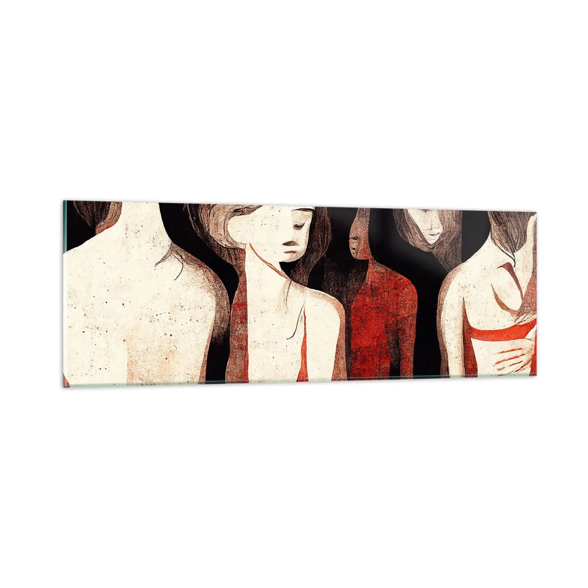Billede på glas - Mørkets madonnaer - 90x30 cm