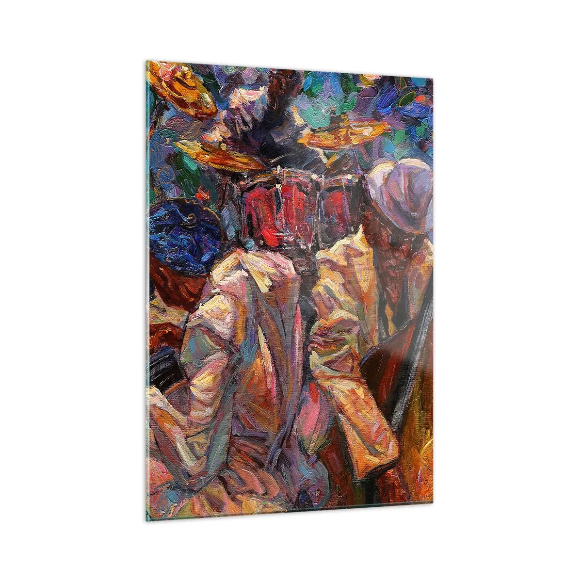 Billede på glas - I én rytme - 50x70 cm