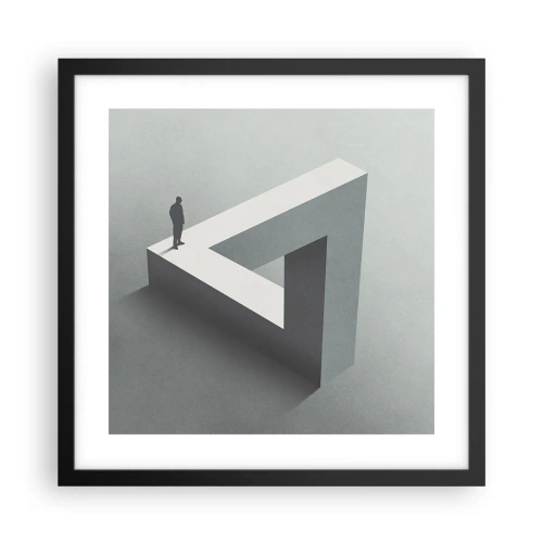 Plakat i sort ramme - Og dog er det muligt - 40x40 cm