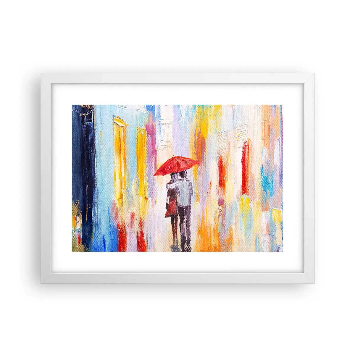 Plakat i hvid ramme - Lad det regne mere - 40x30 cm