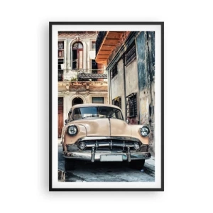 Plakat i sort ramme - Siesta i Havana - 61x91 cm