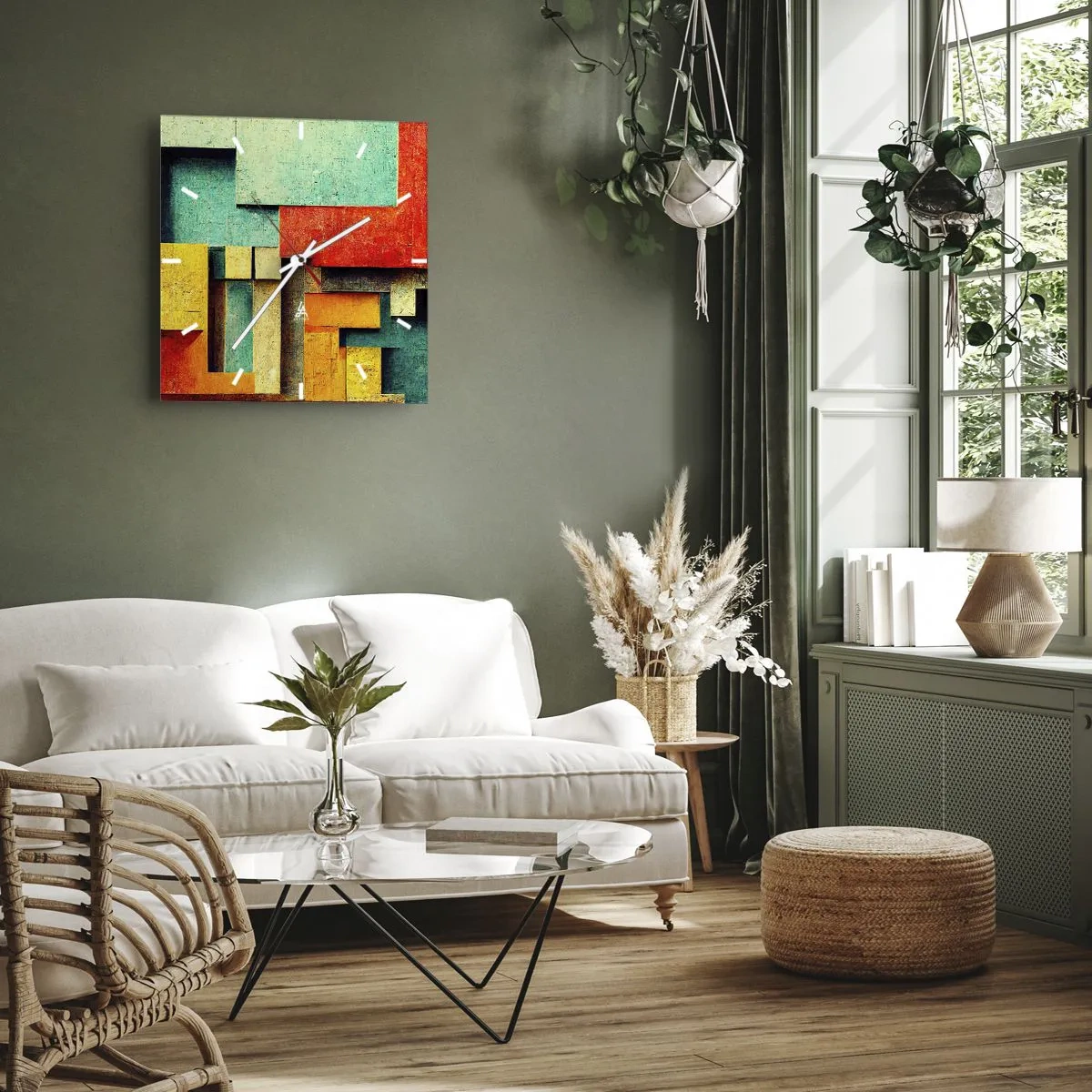 Vægur, Uret - Festival for rette vinkler - 40x40 cm