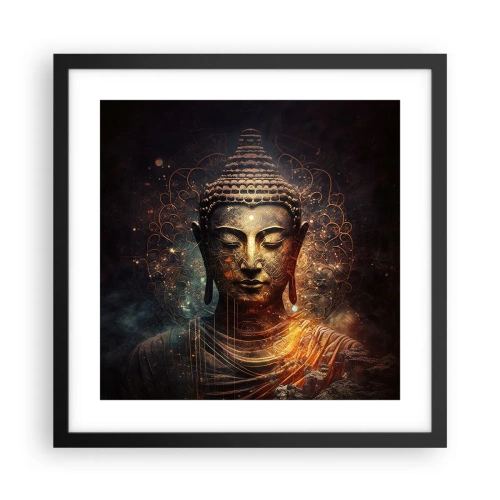 Plakat i sort ramme - Åndelig balance - 40x40 cm