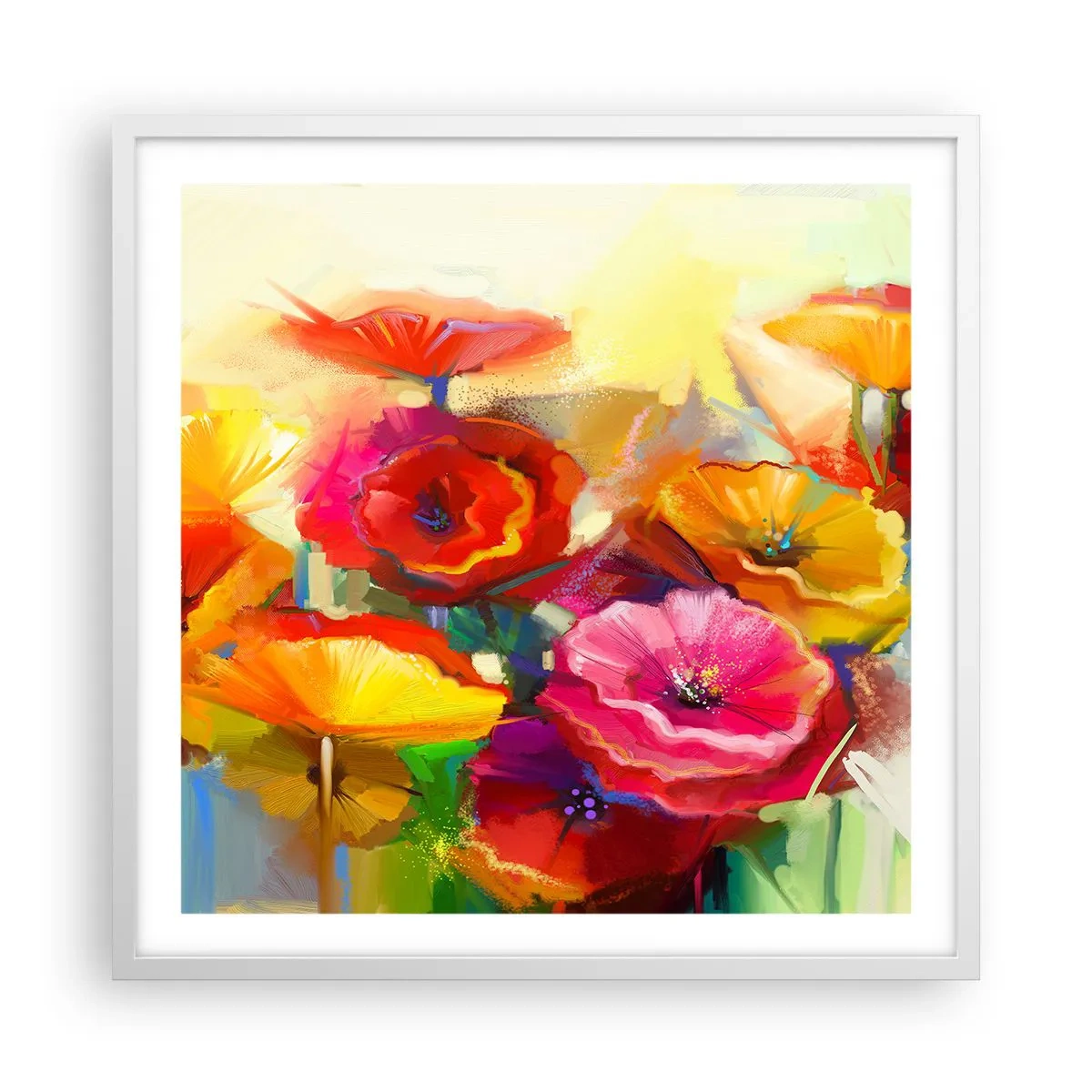 Plakat i hvid ramme - Ikke kun rødt - 60x60 cm