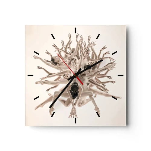 Vægur, Uret - Blomstrende i dans - 30x30 cm