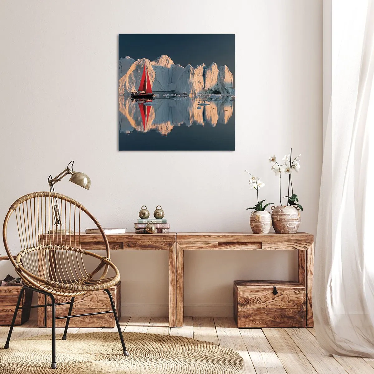 Lærredstryk - Billede på lærred - På kanten af verden - 60x60 cm