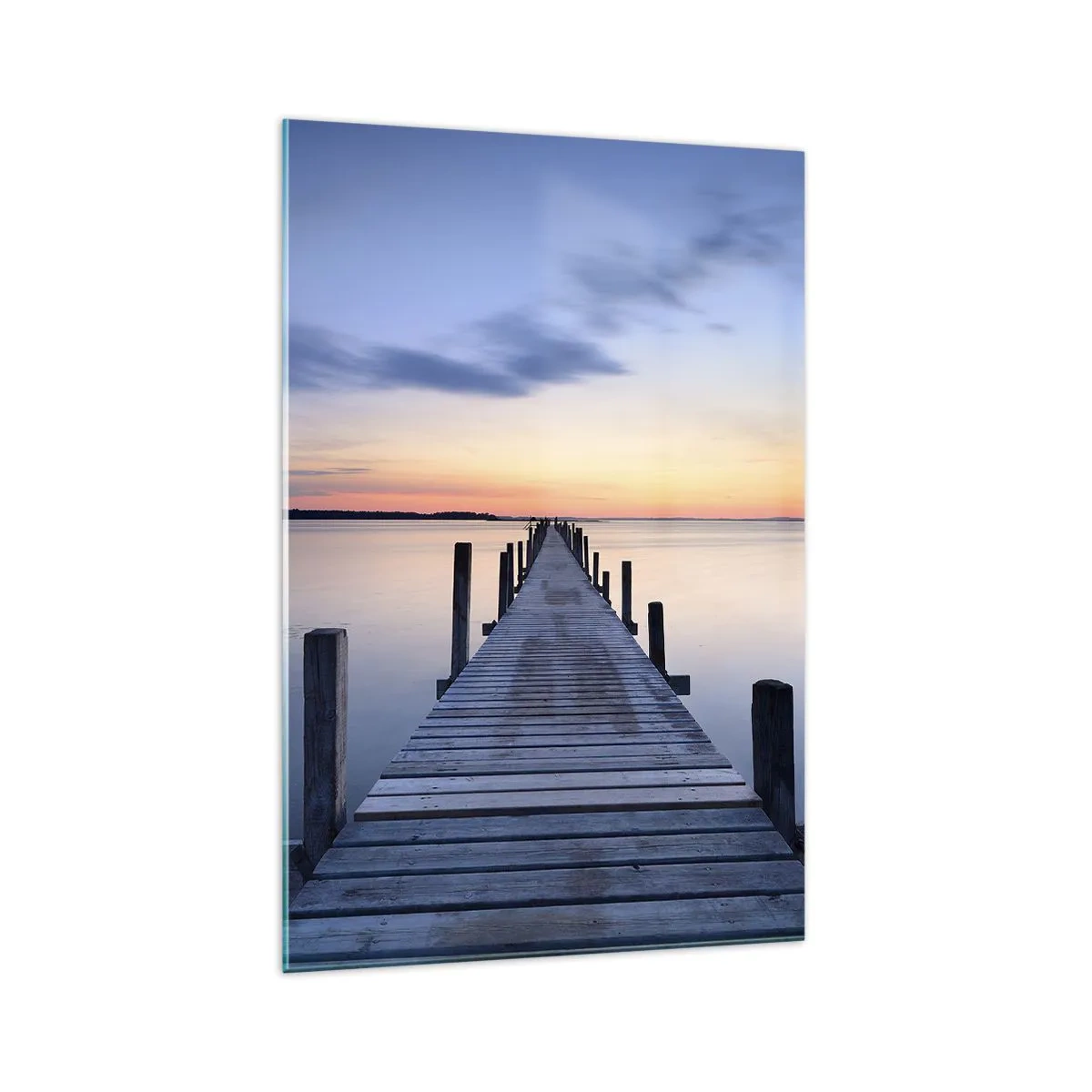 Billede på glas - Den rolige skumringstid - 70x100 cm