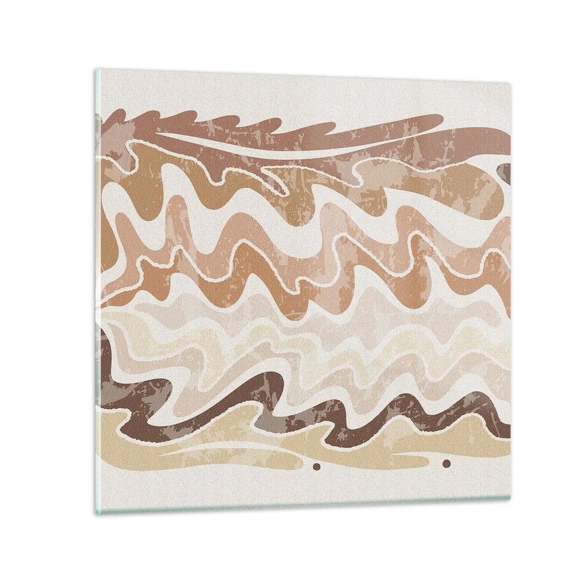 Billede på glas - God energi - gode følelser - 60x60 cm