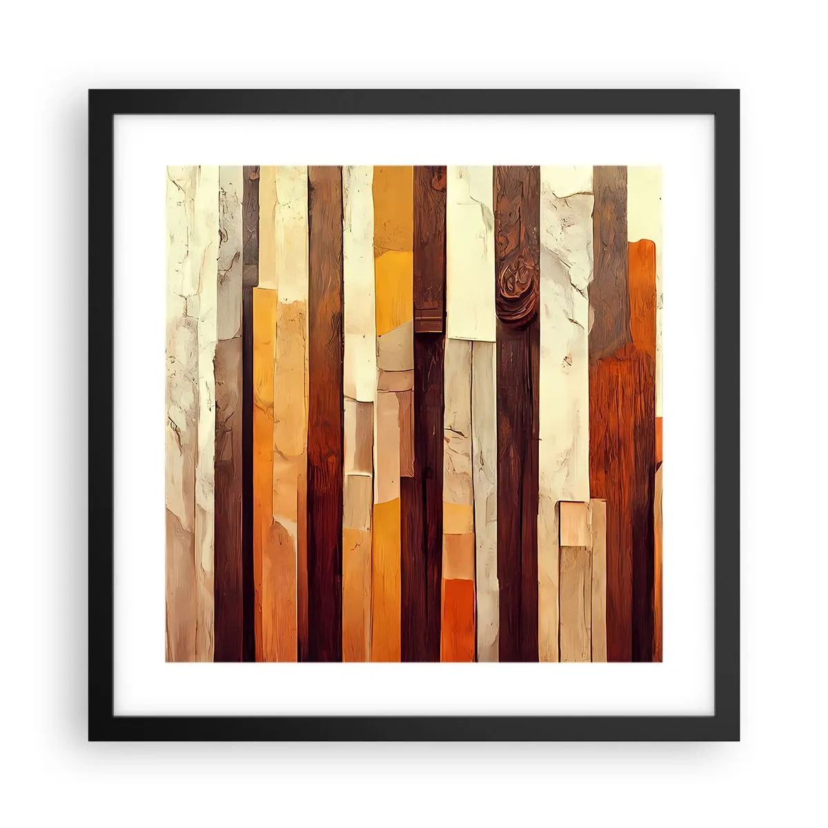 Plakat i sort ramme - Hymne af skovens træer - 40x40 cm