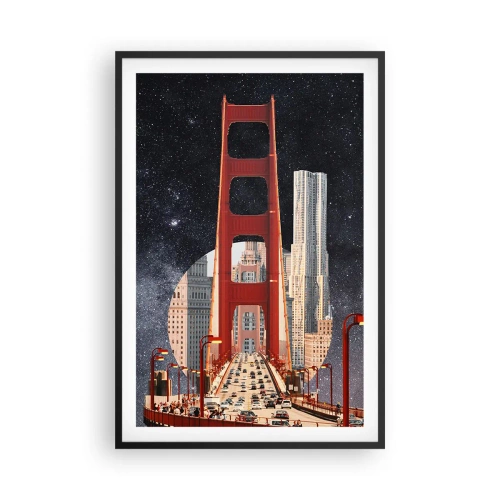 Plakat i sort ramme - Altid i centrum - 61x91 cm