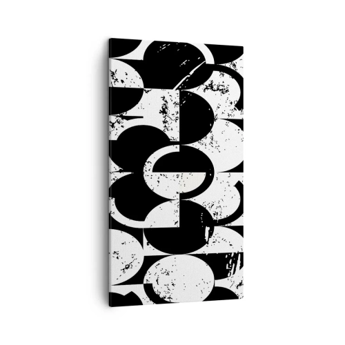 Lærredstryk - Billede på lærred - Hvid er hvid og sort er sort - 45x80 cm