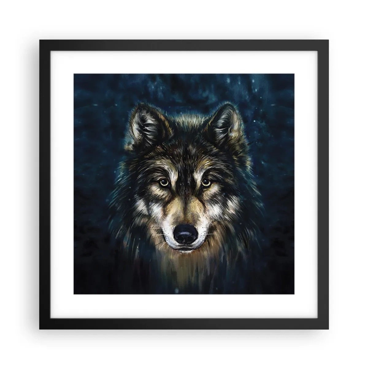 Plakat i sort ramme - Alfa? Og omega - 40x40 cm