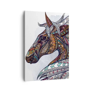 Lærredstryk - Billede på lærred - Den keltiske krigers hest - 50x70 cm