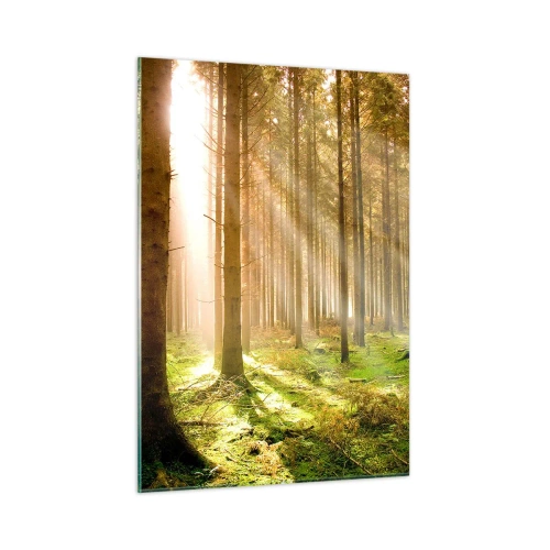 Billede på glas - Nisserne er ved at dukke op - 50x70 cm