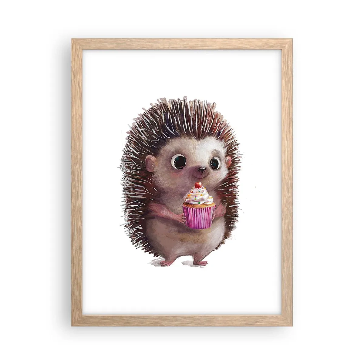 Plakat i ramme af lyst egetræ - Fejring er hver dag - 30x40 cm