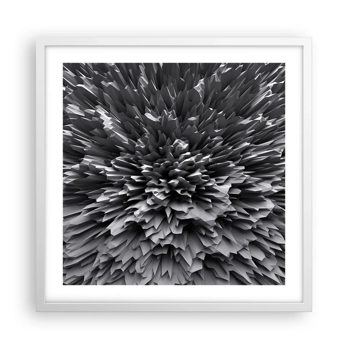 Plakat i hvid ramme - Det kan ikke blive skarpere end dette - 50x50 cm