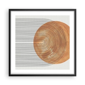 Plakat i sort ramme - En solrig komposition - 50x50 cm