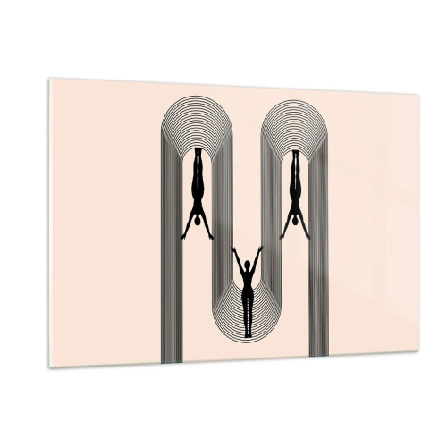 Billede på glas - På hovedet nedad - 120x80 cm