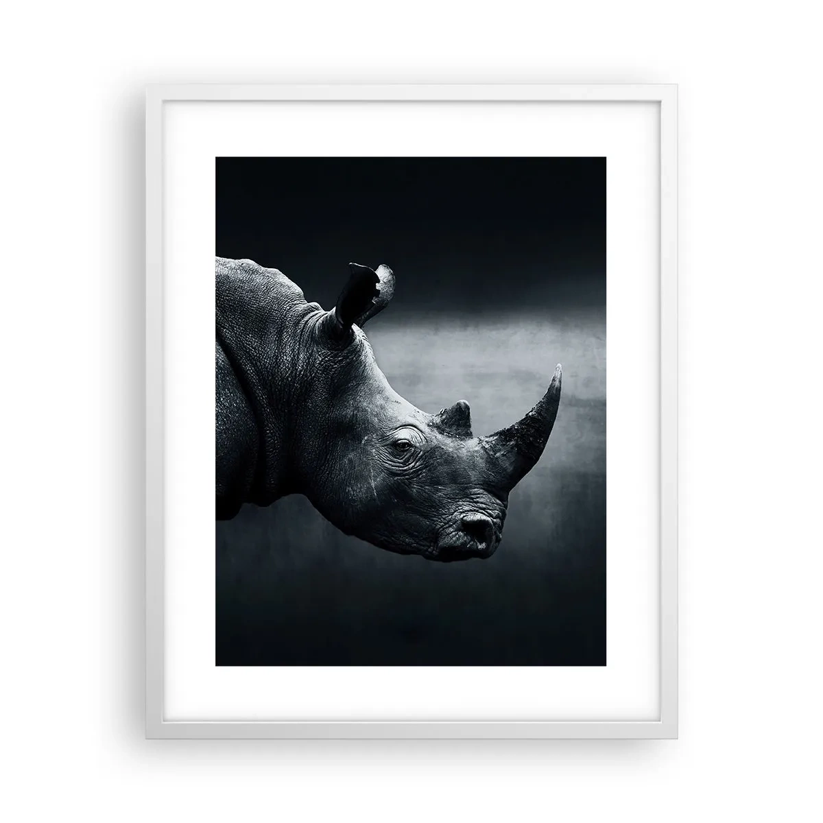 Plakat i hvid ramme - Højre profil - 40x50 cm