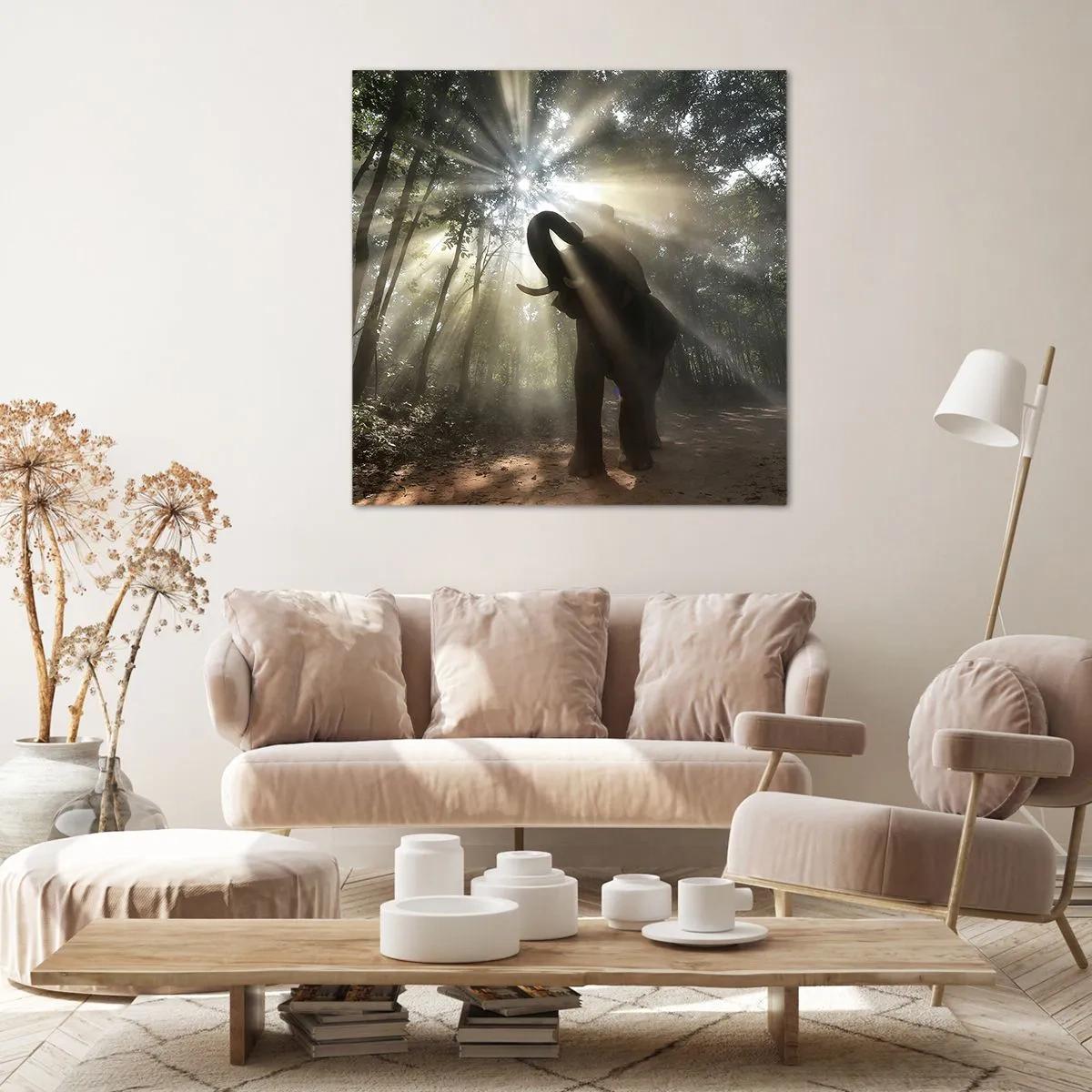 Lærredstryk - Billede på lærred - Under en lykkelig stjerne - 50x50 cm