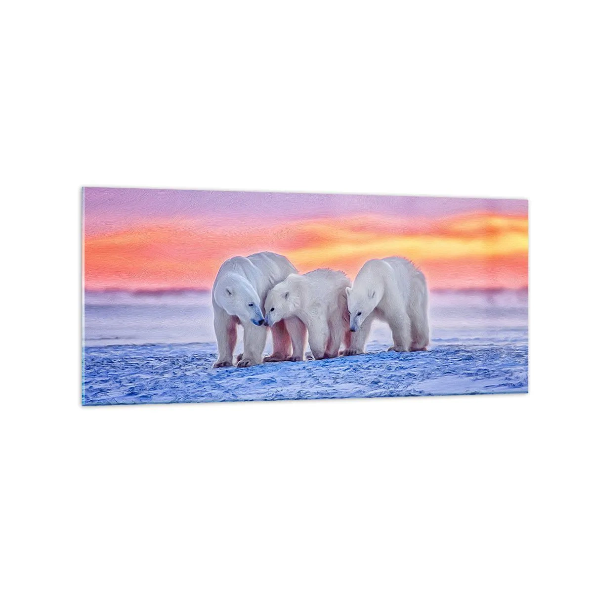 Billede på glas - Familievarme er nok - 120x50 cm