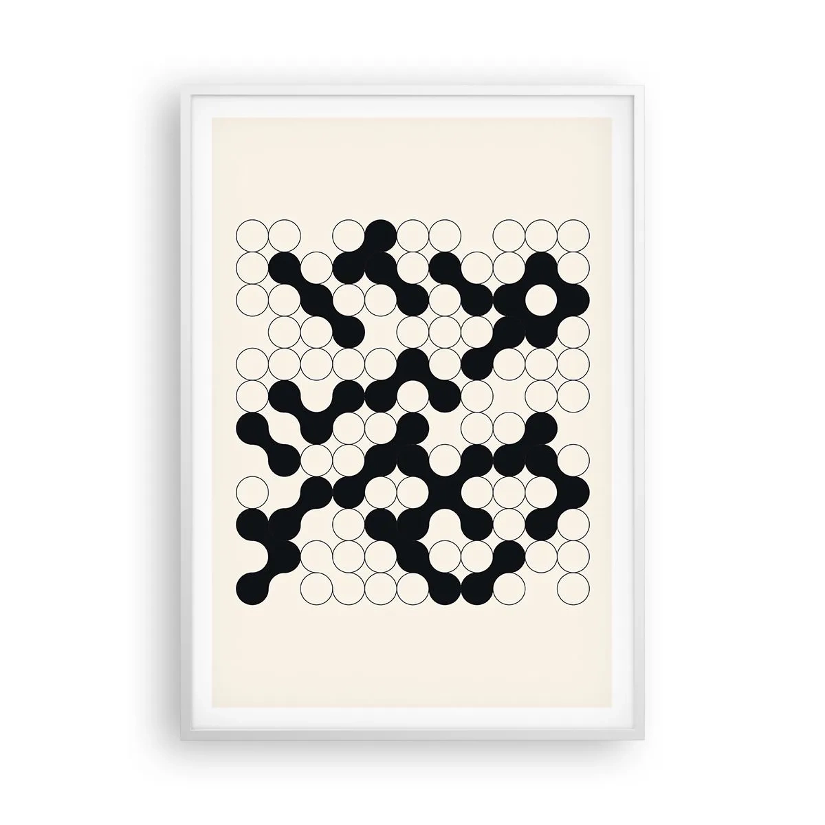 Plakat i hvid ramme - Kinesisk spil - variation - 70x100 cm