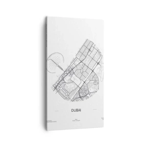 Lærredstryk - Billede på lærred - Dubais anatomi - 45x80 cm